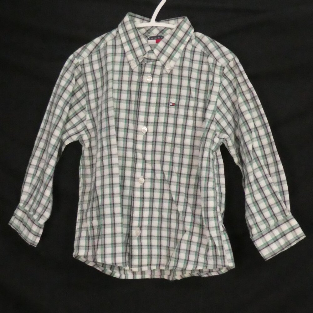 TOMMY HILFIGER | size 4 / 4T | Classic Plaid Button Down Shirt | Chest Pocket
